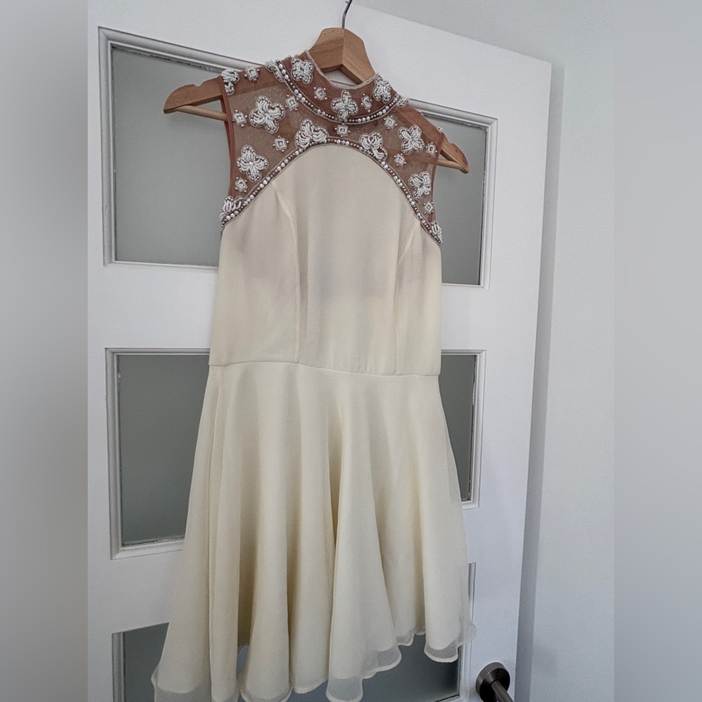 Dress with Embellished Neckline